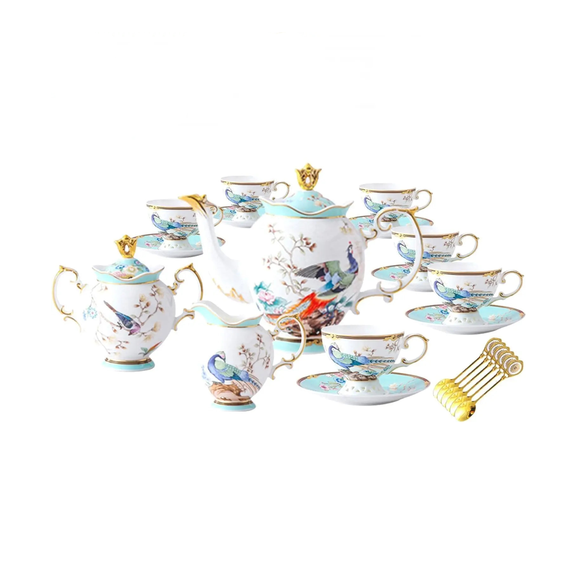 Vintage English Floral Tea Set (21pcs)