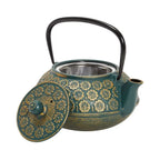 Sage Green Cast Iron Tea Kettle
