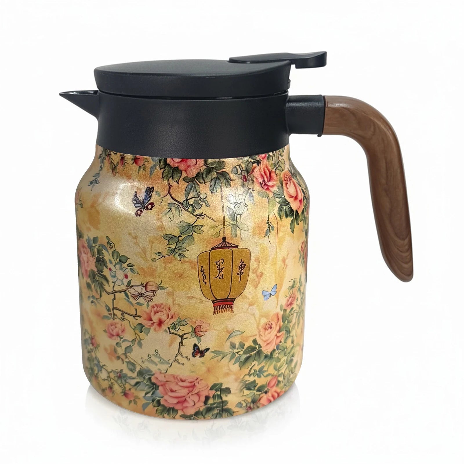 Floral Stainless Steel Tea Kettle 1000ml