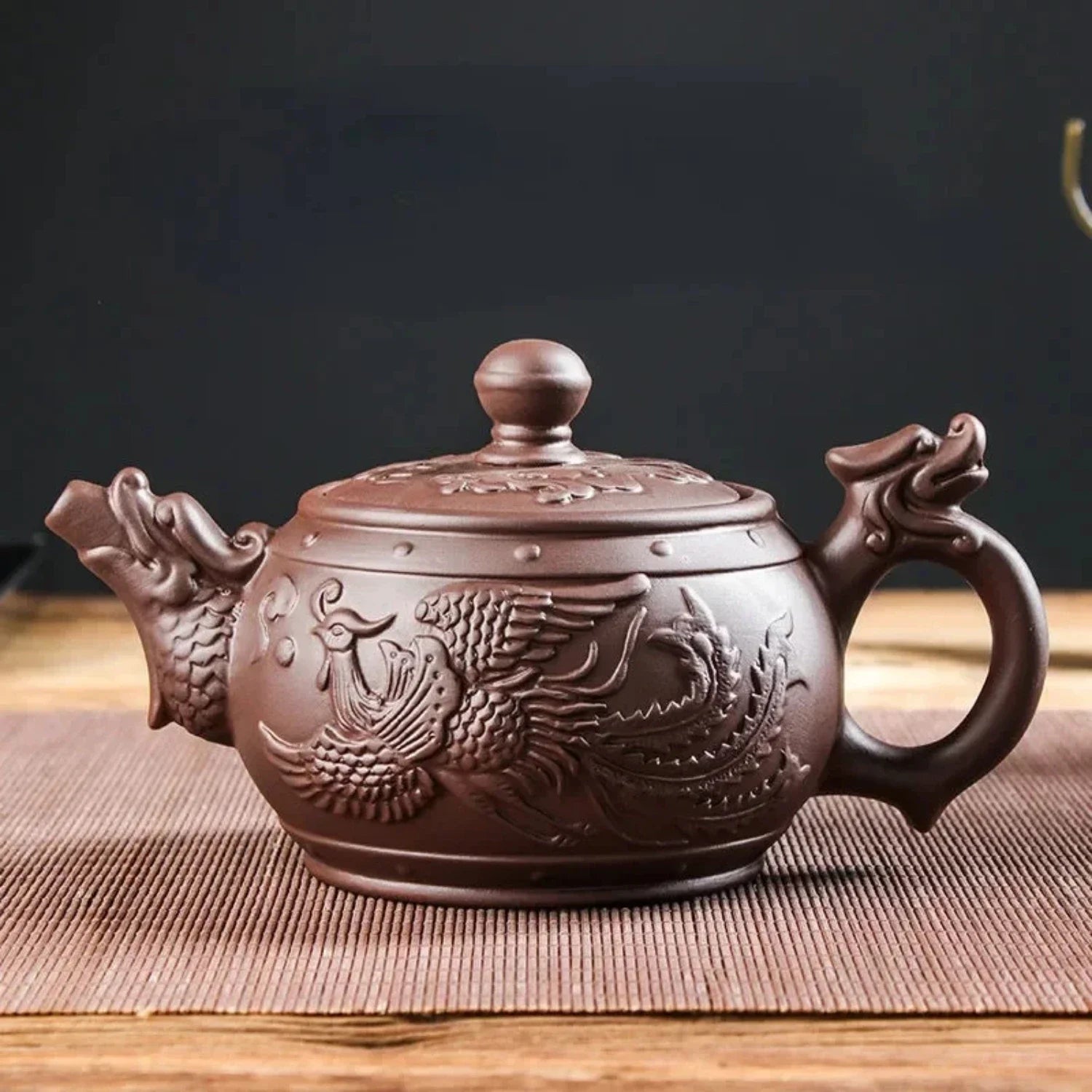Dragon Phoenix Handmade Kungfu Teapot