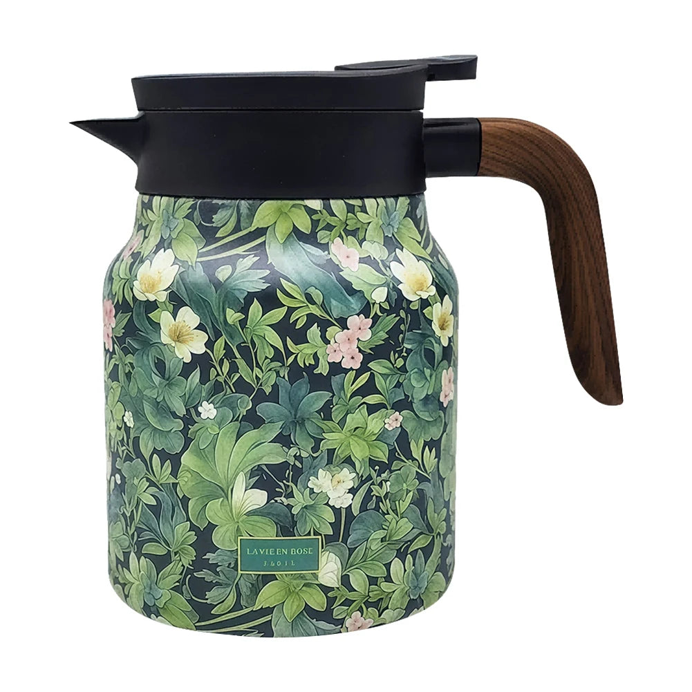 Vintage Floral Stainless Tea Kettle 1000ml