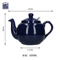 Cobalt Blue Ceramic Matcha Teapot 600ml