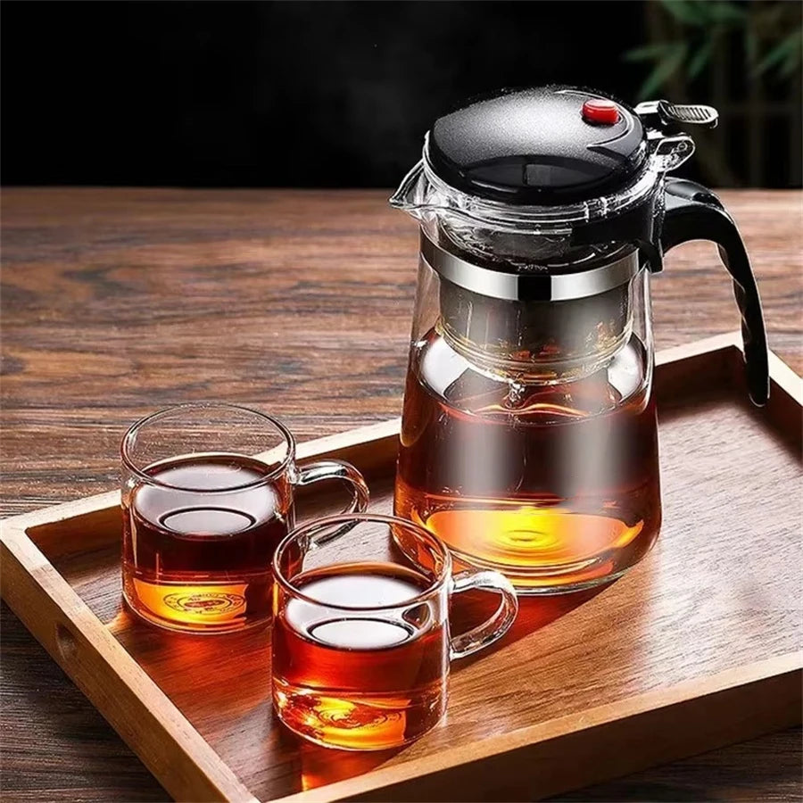 Glass Press Filter Teapot 500–1800ml