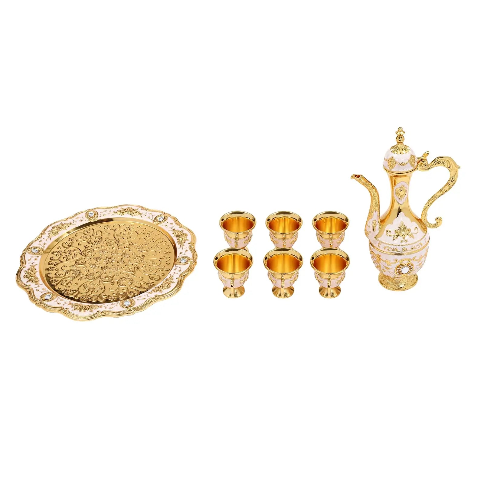 Turkish Coffee & Tea Set with Tray (6 Cups)