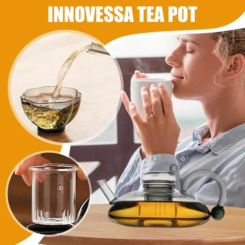 Glass Fruit Tea Teapot Set