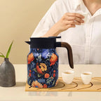 Vintage Floral Stainless Tea Kettle 1000ml