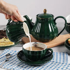 Elegant Porcelain Tea Set with Accessories