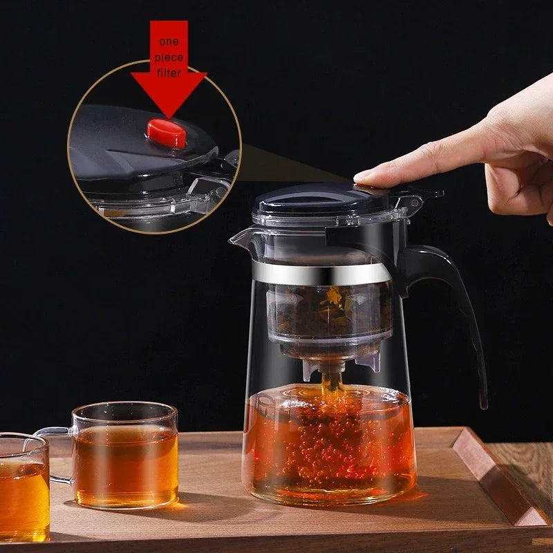 Glass Press Filter Teapot 500–1800ml