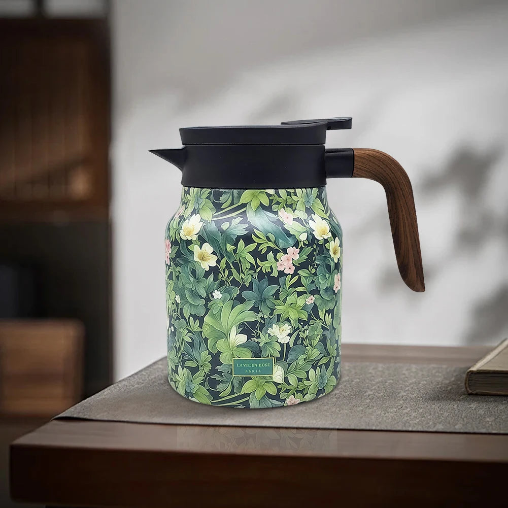Vintage Floral Stainless Tea Kettle 1000ml