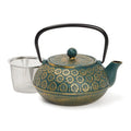 Sage Green Cast Iron Tea Kettle