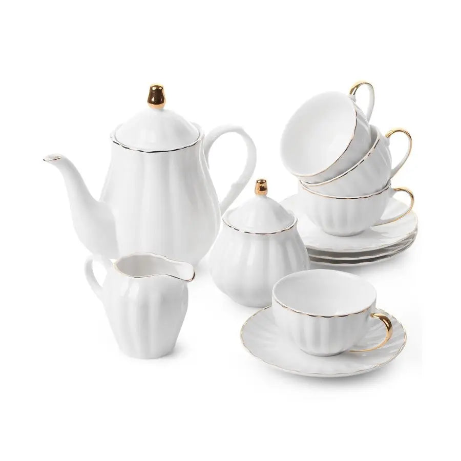 Classic Porcelain Tea Set with Infuser (13pcs)