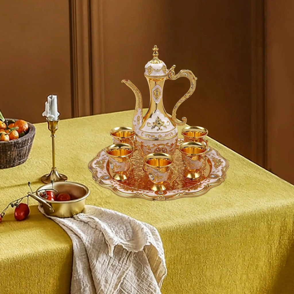 Turkish Coffee & Tea Set with Tray (6 Cups)