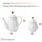 Classic Porcelain Tea Set with Infuser (13pcs)