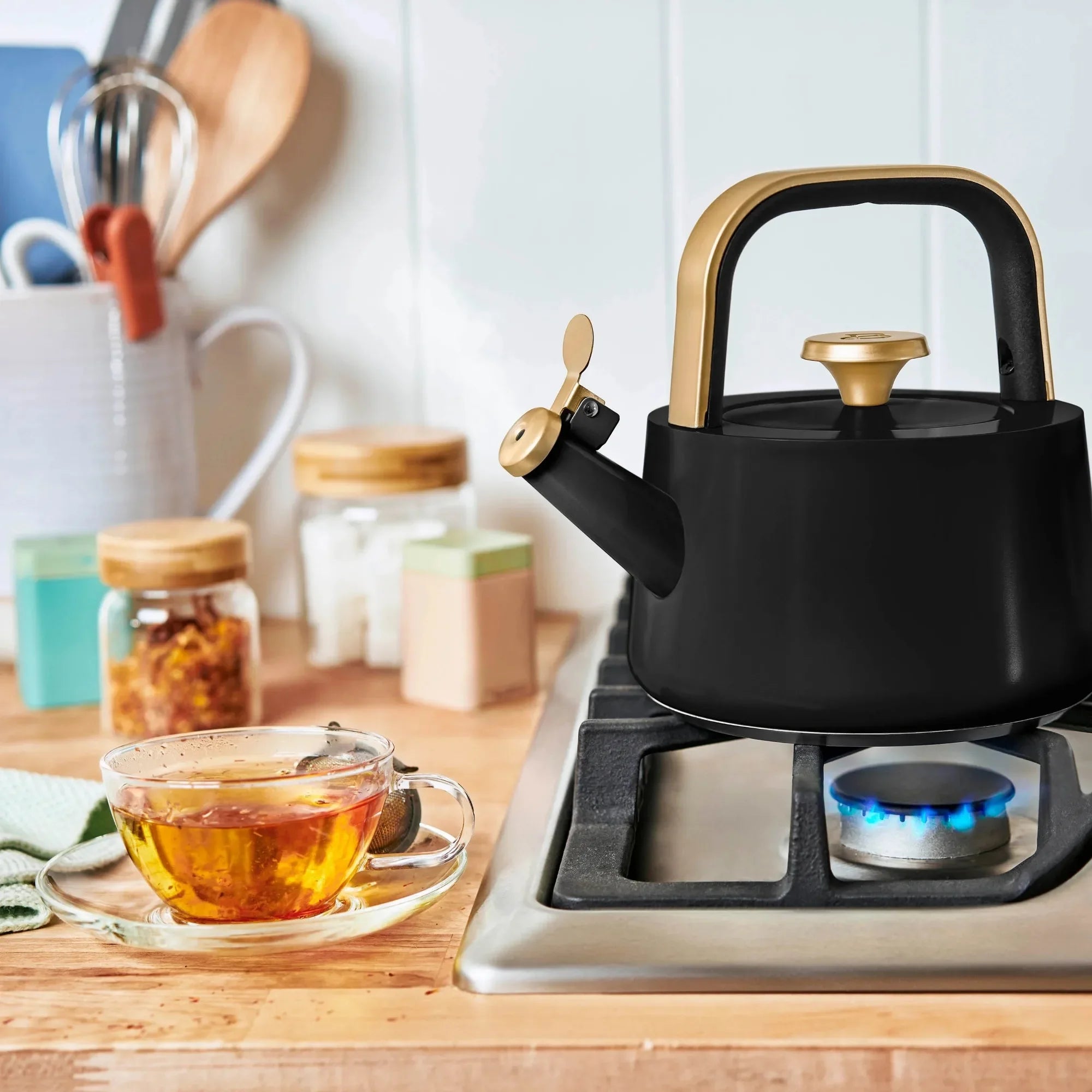 Black Sesame Ceramic Tea Kettle 1.8L